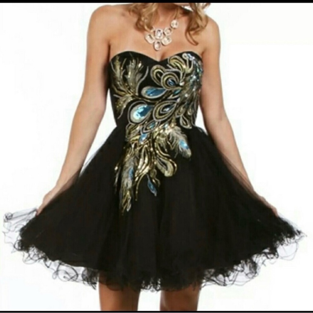 NINA CANACCI Peacock Tulle Party Dress 10